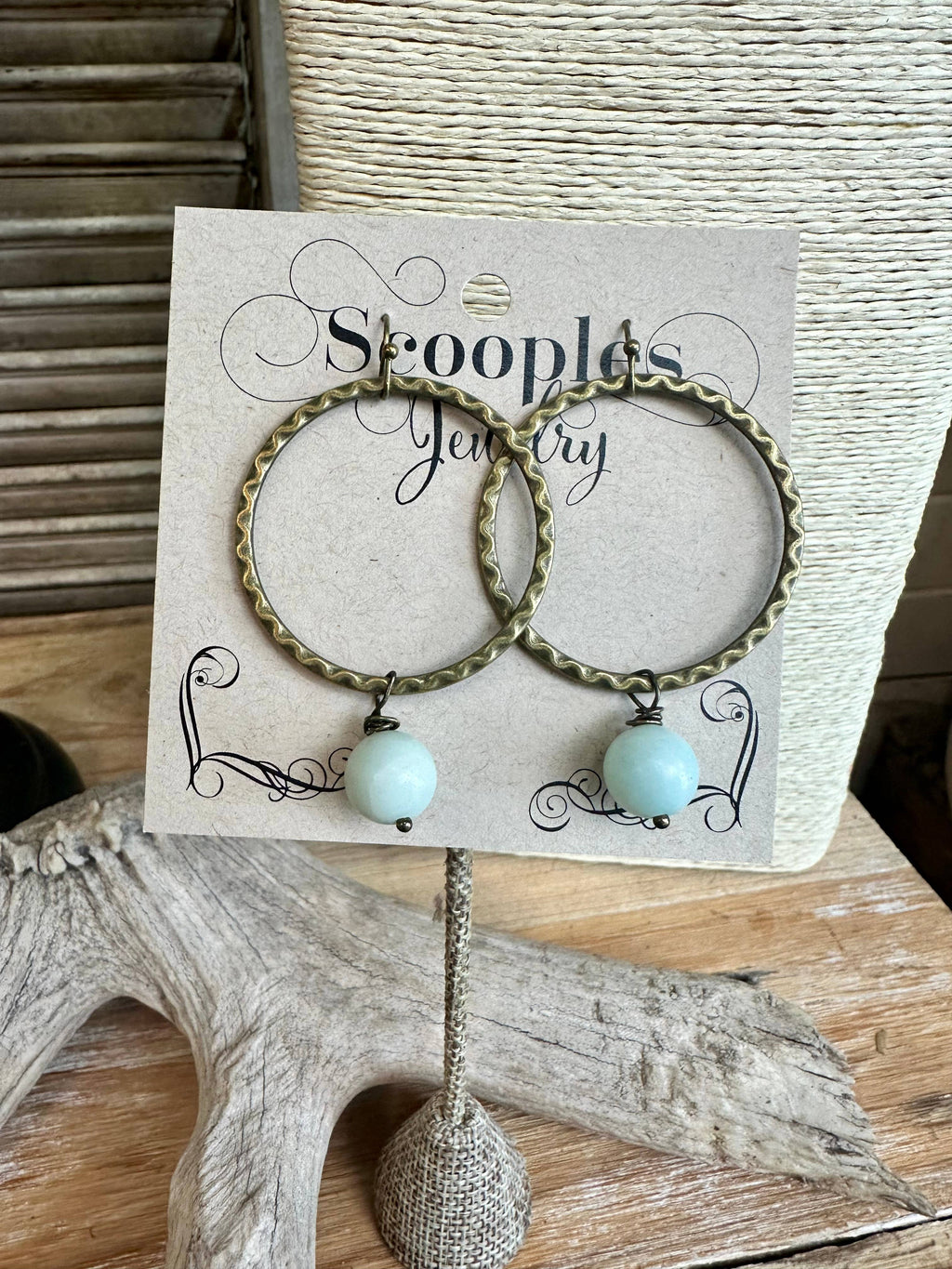 Amazonite Hoop-Ear