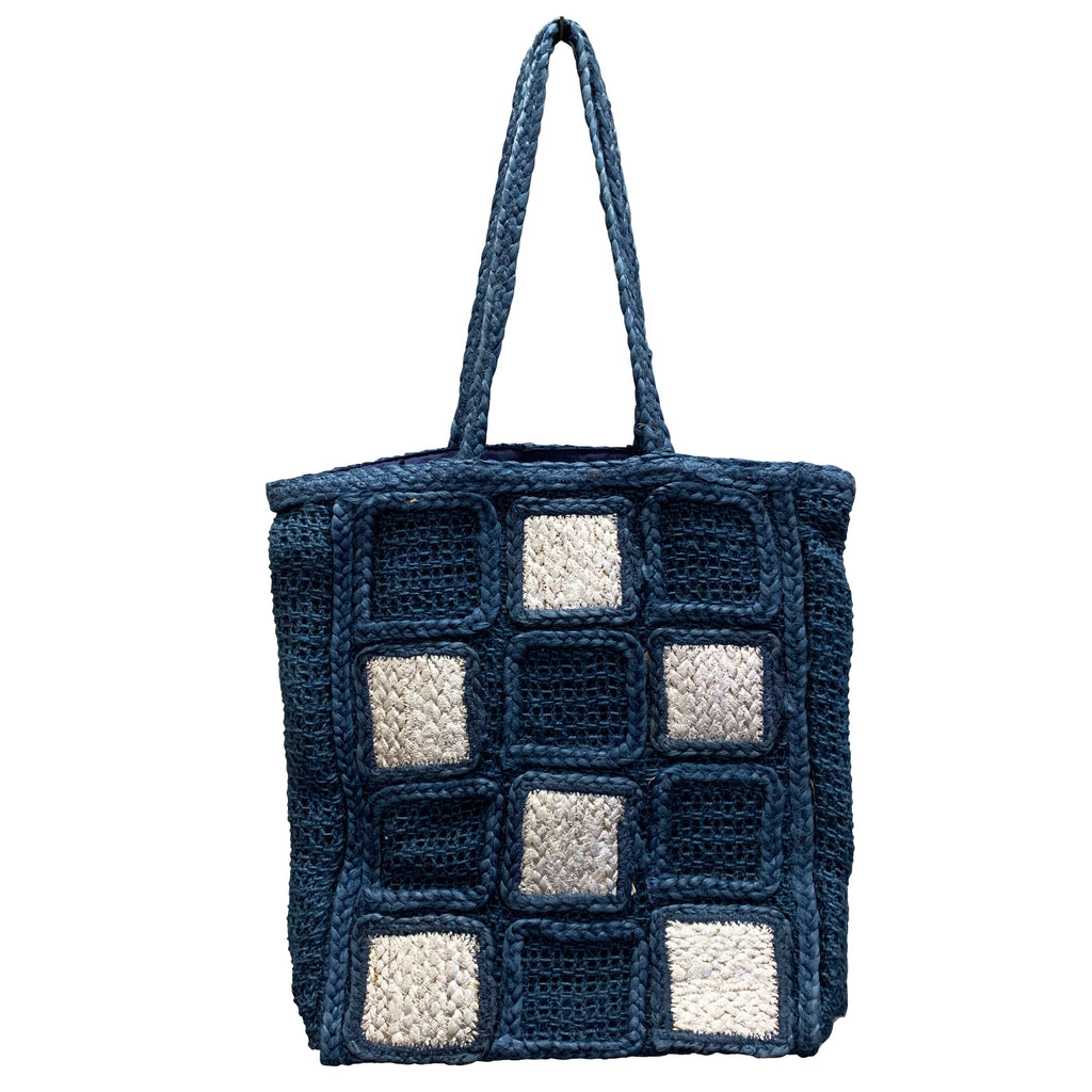 SALE $5 ea (Regularly $24) Jute Squares Tote Bag
