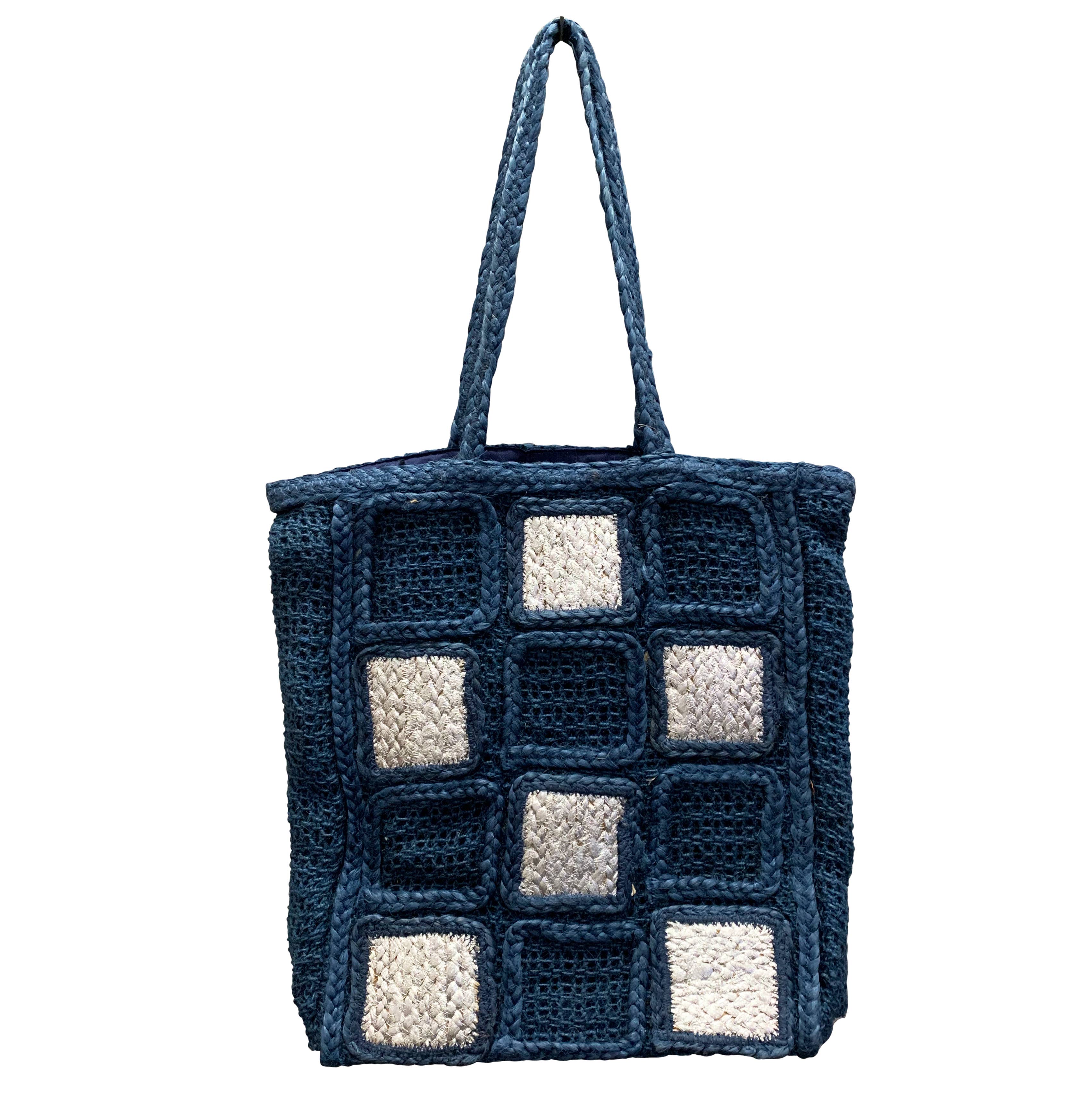SALE $5 ea (Regularly $24) Jute Squares Tote Bag