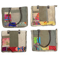 Recycled Tent Tote with Vintage Textiles (Zipper Top)