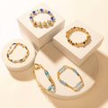 Gilded Lasso Stack Bracelet in Arena Blue