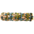 Seashore Color Solid and Multi Clay Bead Stretch Bracelets
