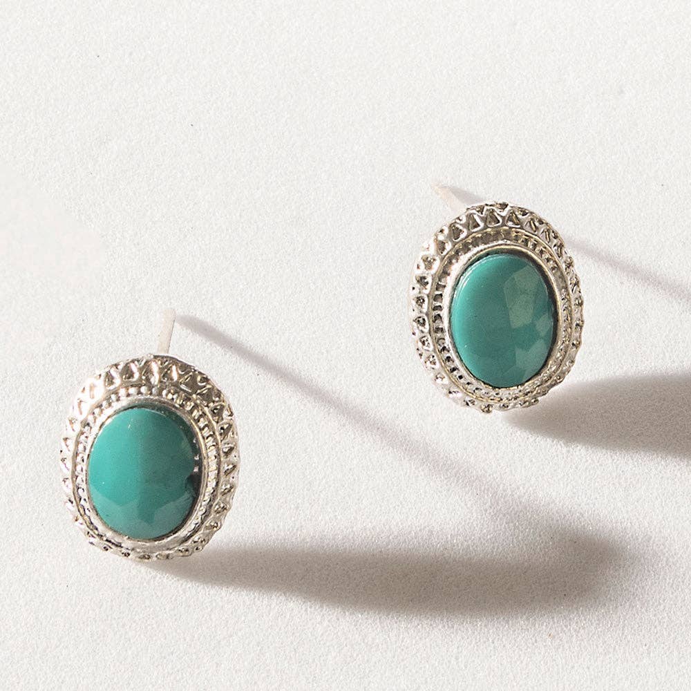 Turquoise Trails & Silver Tales Set of 16 Earrings