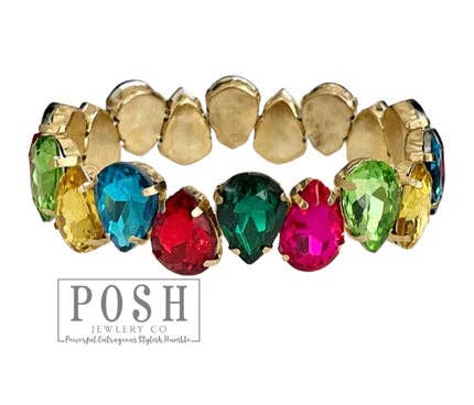 Rhinestone teardrop bracelet - LC