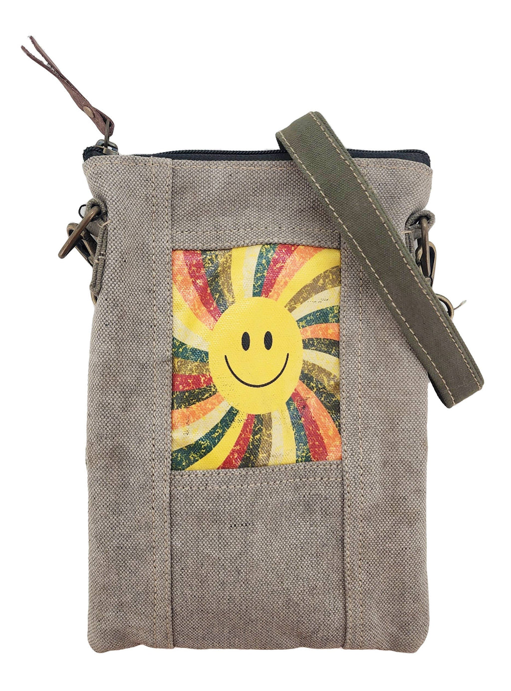 Groovy Smile Recycled Tent Small Crossbody
