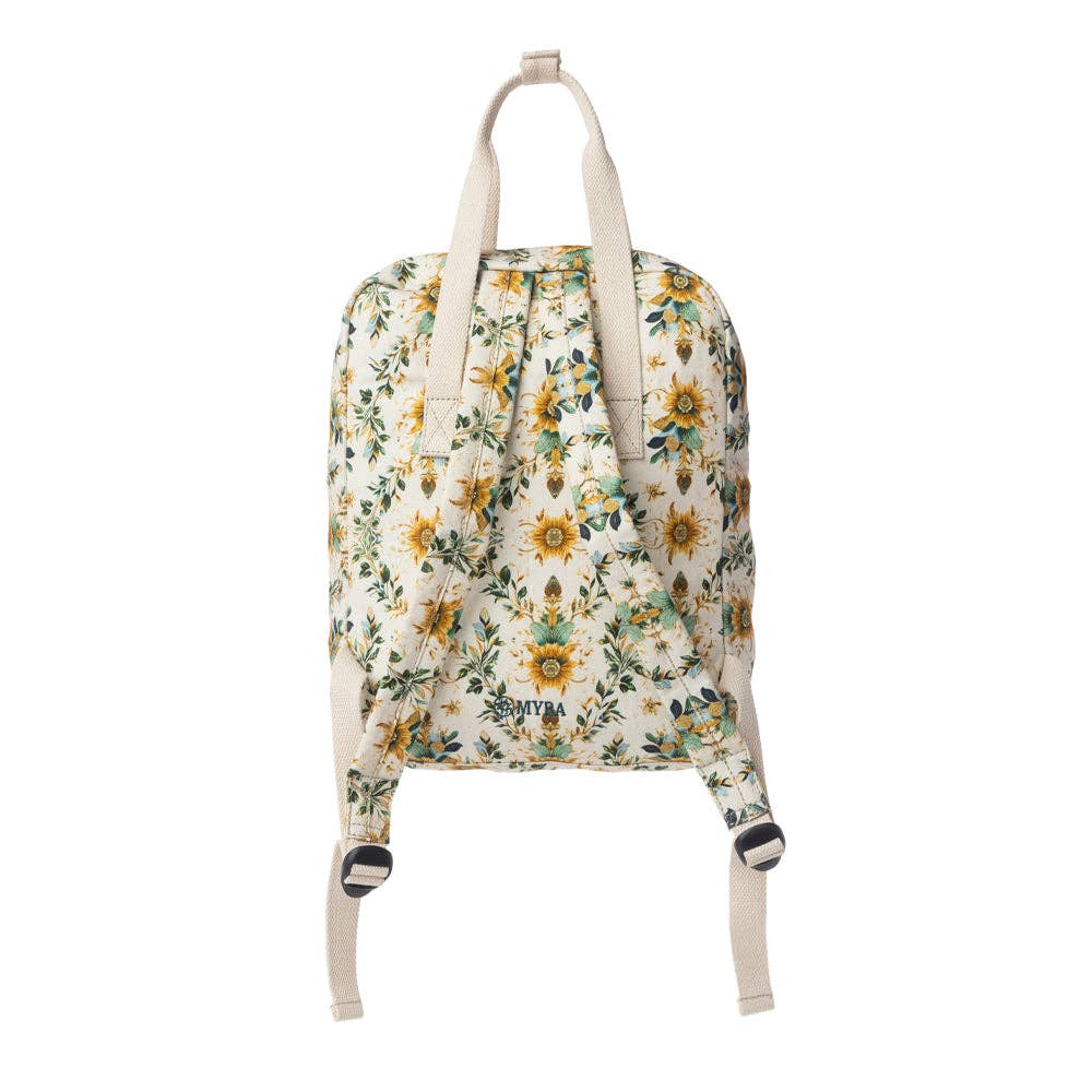 Pine Meadow Cotton & Leather Crossbody Bag in Mustard Cream